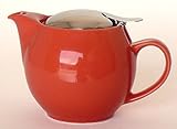 Bee House Ceramic Round Teapot - Tomato Red