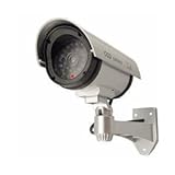 Dummy Indoor / Outdoor Security Camera with LED (Silver)