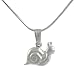 Sterling Silver Children's Snail Pendant Necklace