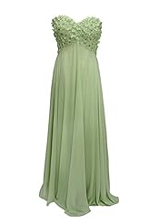 Maternity Plus Size A-line Sweetheart Sleeveless Backless Crystal Applique Chiffon Empire   Waistline Floor Length Evening Dress/Bridesmaid Dress/Prom Dress/Party Dress 