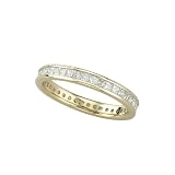 14K Yellow Gold 1 ct. Princess Cut Diamond Eternity Wedding Band