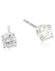 18k Gold Round-Cut Diamond 4-Prong Studs (1/3 cttw, H-I Color, SI1-SI2 Clarity)