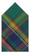 Durable Hand Woven 100% Cotton Blue and Green Plaid Napkins 22x22 Inches Set of Six