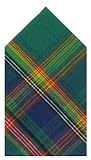Durable Hand Woven 100% Cotton Blue and Green Plaid Napkins 22x22 Inches Set of Six