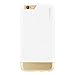 iPhone 6 Case, Perfect Fit & Soft Interior, CaseCrown Metallic Glider Case (White / Gold)