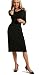CLEARANCE SALE-Draped Neckline Black Dress Misses/Plus Sizes Available (Fuss Free Apparel)