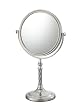 Pedestal Swirl Stem 7X to 1X Mirror, Two-Tone Brushed Nickel/Chrome