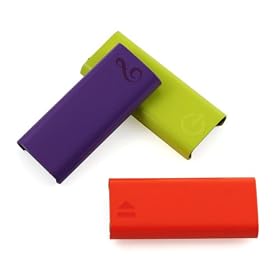 MCA - Metal Clip'on - Pack de 3 clips en m�tal pour iPod shuffle 3G - Orange / Jaune / Violet