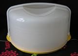 Tupperware Round Cake Taker with Yellow Base