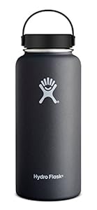 Hydro Flask 40 oz Vacuum Insulated Stainless Steel Water Bottle, Wide Mouth w/Flex Cap, Black