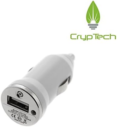 Car Charger,Cryptech Mini USB Car Charger Vehicle Power Adapter for iPhone 6S Plus 6 Plus 6 5SE 5S 5 5C 4S Samsung Galaxy S7 S6 Edge Plus Note 5 4 S5 LG HTC(WHITE)
