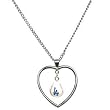 Los Angeles Dodgers Mini Baseball Heart Necklace