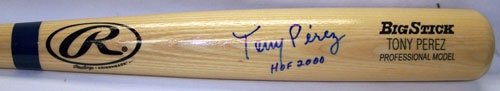 Tony Perez HOF 2000 Autographed/Hand Signed Ash BigStick Bat