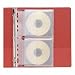 Fellowes Loose-Leaf Binder Sheets For CD-ROMs, 2 Capacity, Pack Of 10
