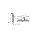 MCM 10502-72411 Stainless Steel H Twin, Centered, 1.25 Inch Offset Burner