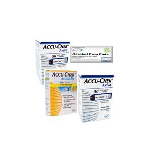 Accu-chek Aviva 100 Test Strips 102 Lancets and 100 Alcohol Pads