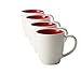 Rachael Ray Dinnerware Rise 4-Piece Stoneware Mug Set, Red