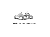 Petite Genuine Sterling Silver CZ Dolphins Ring ** SPECIAL **.