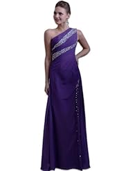 One Shoulder Fitted Chiffon Prom Dress 