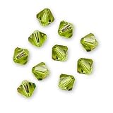 Swarovski Crystal Bicones 5301 6mm Light Olivine (20 Beads)