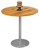 Round Teak Table with Round Base