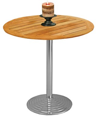 Round Teak Table with Round Base