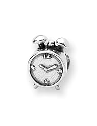 Sterling Silver Reflections Alarm Clock Bead QRS345