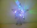 15cm Silver Tree Top Star with LED Lights - RA140