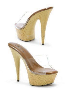 6 inch Pointed Stiletto Mule with Wood Bottom Women's Size Shoe