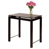 Winsome Wood 92736 Linea Kitchen Island Dining Table, Chrome