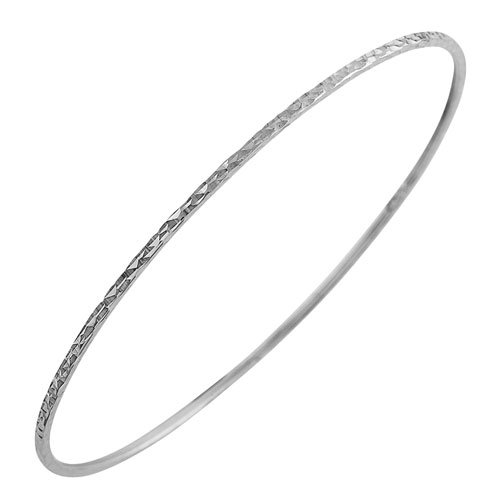 thick 14 karat white gold bangle bracelet the 7 0mm 7 white gold ...