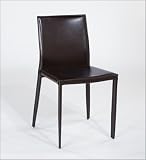 Euro Style 02351 Shen Dining Chair Black Leather 4 Pack