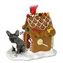 NEW French Bulldog Ginger Bread House Christmas Ornament