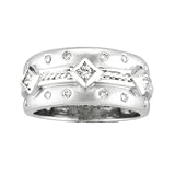 18K White Gold Diamond Etruscan Band by Morris & David