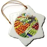 France, Provence, Cannes, Produce market - EU09 BJA0148 - Jaynes Gallery - 3 Inch Snowflake Porcelain Ornament