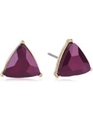 Kensie "Ice Ice Baby" Gold-Plated Triangle Stud Earrings