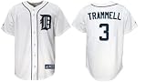 Trammell #3 Detroit Tigers Majestic Replica Home Jersey - X-Large