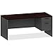 Lorell 97105 Pedestal Desk,Right,66-Inch Wx30-Inch Dx29-1/2-Inch H,My/CCL