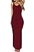 Chase Secret Womens Summer Strappy Back Maxi Long Dress Small Wine