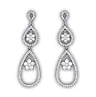 Sterling Silver CZ Fashion Earrings - Flowers