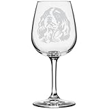 Cavalier King Charles Spaniel Dog Themed Etched All Purpose 12.75oz Libbey Wine Glass