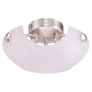 Star Tech Ceiling Fan Light Kit in Brushed Steel