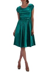 Charmeuse Jeweled  Short Bridesmaid Dress/Party Dress  With Ruffles