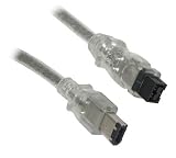 Review Aquarius  / Firewire IEEE1394B 800 to 400 9 Pin to 6 Pin Cable Lead - 2M / Silver
