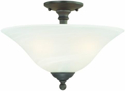 Thomas Lighting SL869663 Riva Collection 3 Light Semi-Flush, Painted Bronze