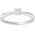 Bella Donna Damen-Ring 585 Wei�gold 1 Brillant 0.17 ct