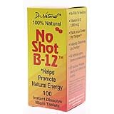 World Organics No-Shot B-12 1000Mcg 100 tab ( Double Pack)