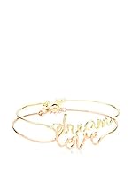 Les minimalistes Set de brazaletes X 2 Joncs "Dream" Et "Love"