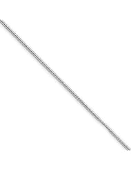 .925 Sterling Silver 1.10 mm High Polish Classic Round Snake Link Chain Necklace - 18" inches
