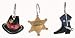 All Products : Cowboy Western SHOWER CURTAIN HOOK rings bathroom decor